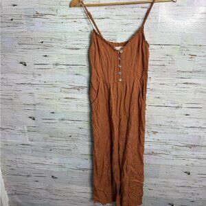 Salt water luxe womans embroidered brown Jumpsuit size xs
